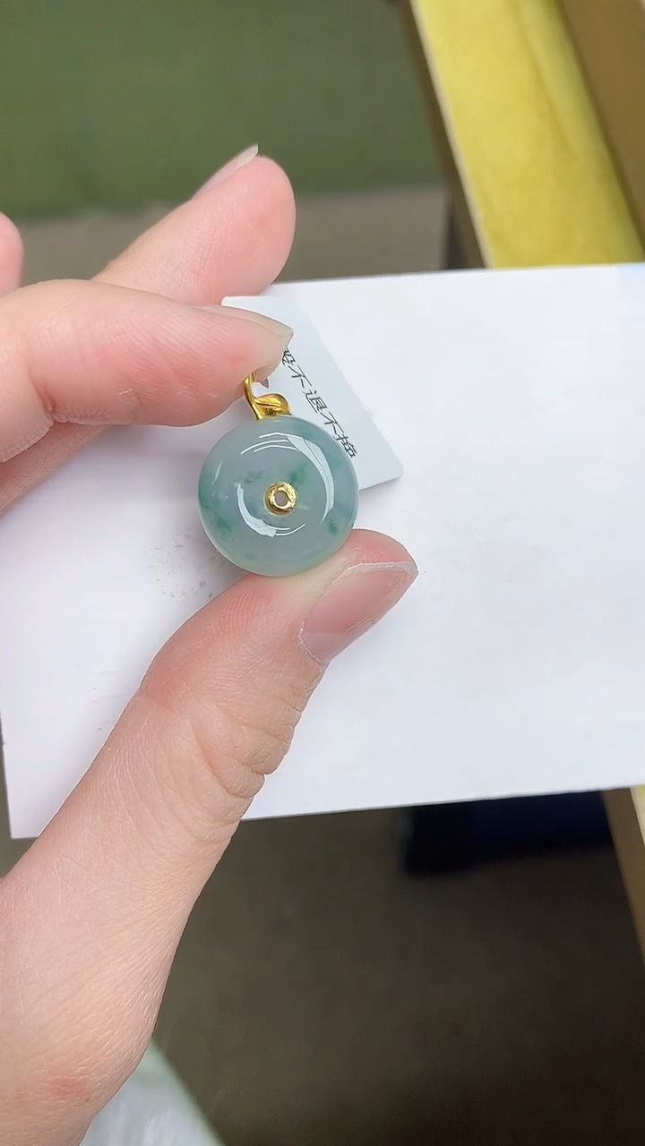 【闪购商品】翡翠颈饰18K金镶嵌453453434