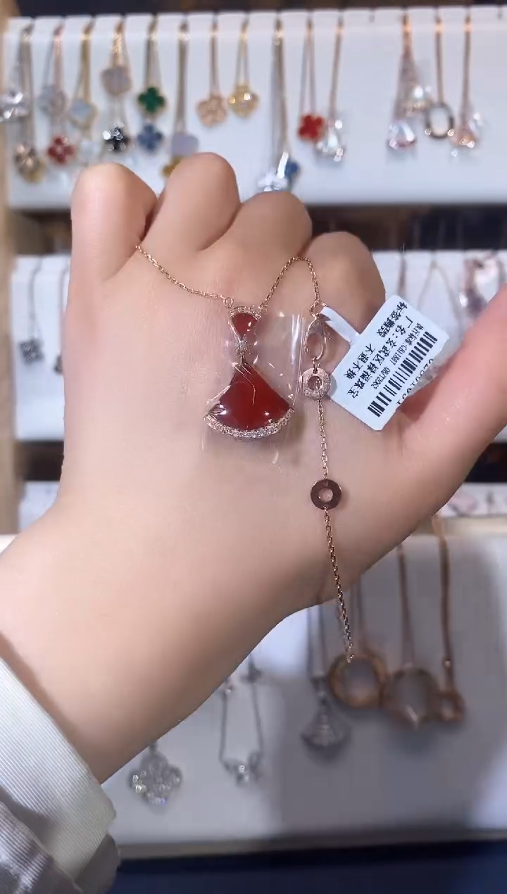 【闪购商品】钻石套链18K金镶嵌钻石k玫