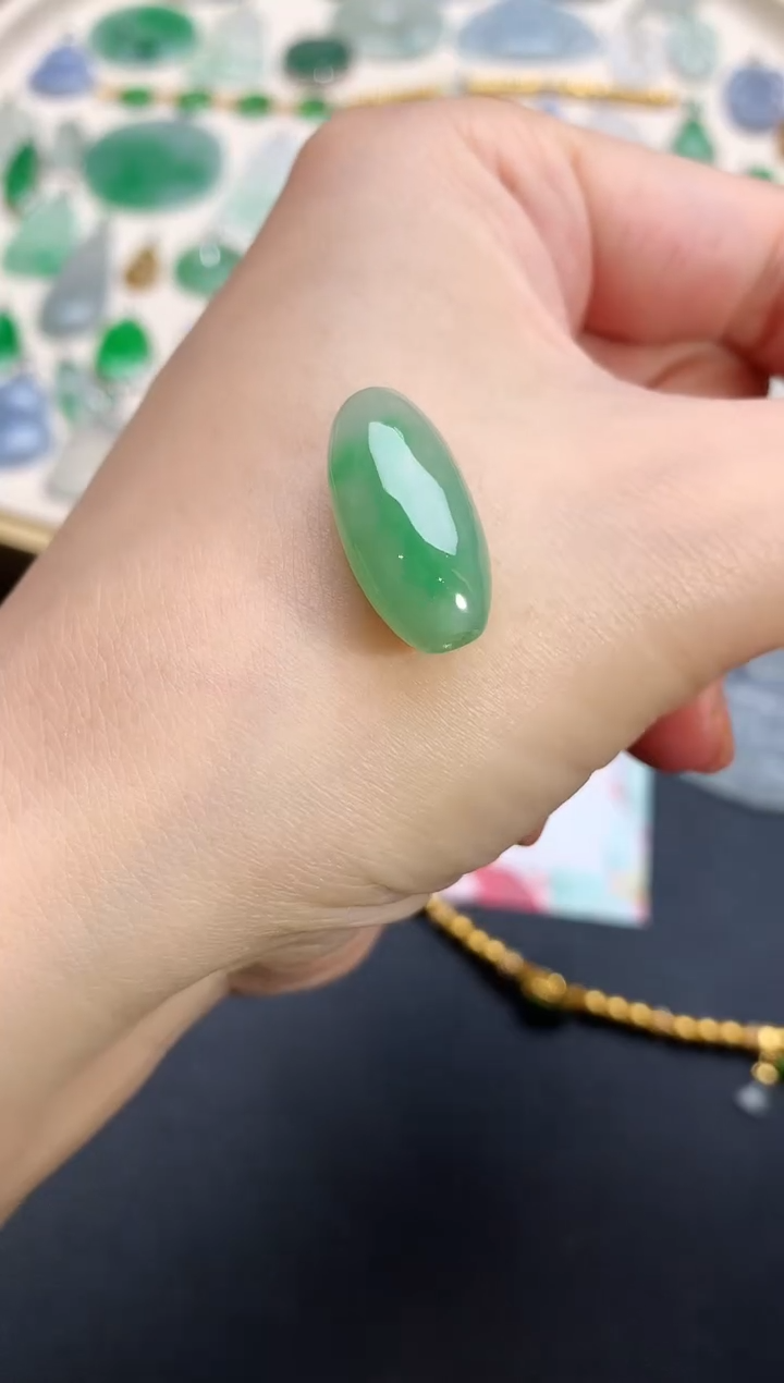 翡翠未镶嵌吊坠(不含链)春日珠宝115|980+0