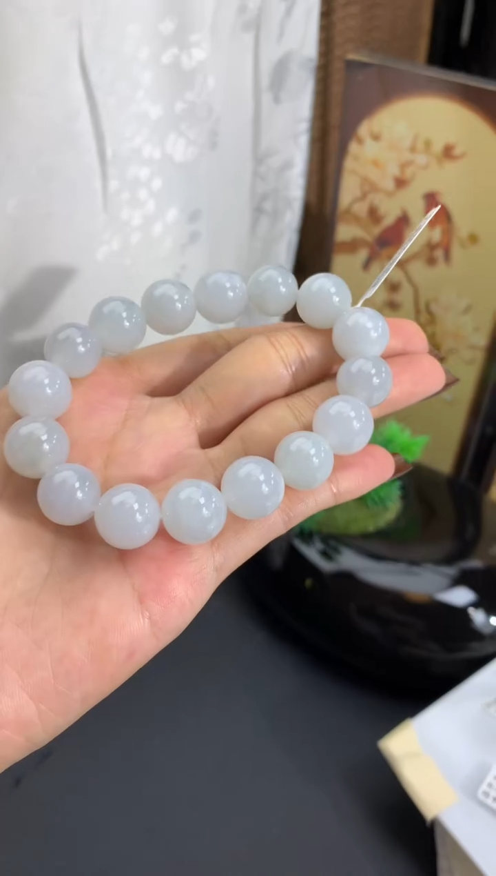 未镶嵌手串翡翠卡11.9-12.5mm