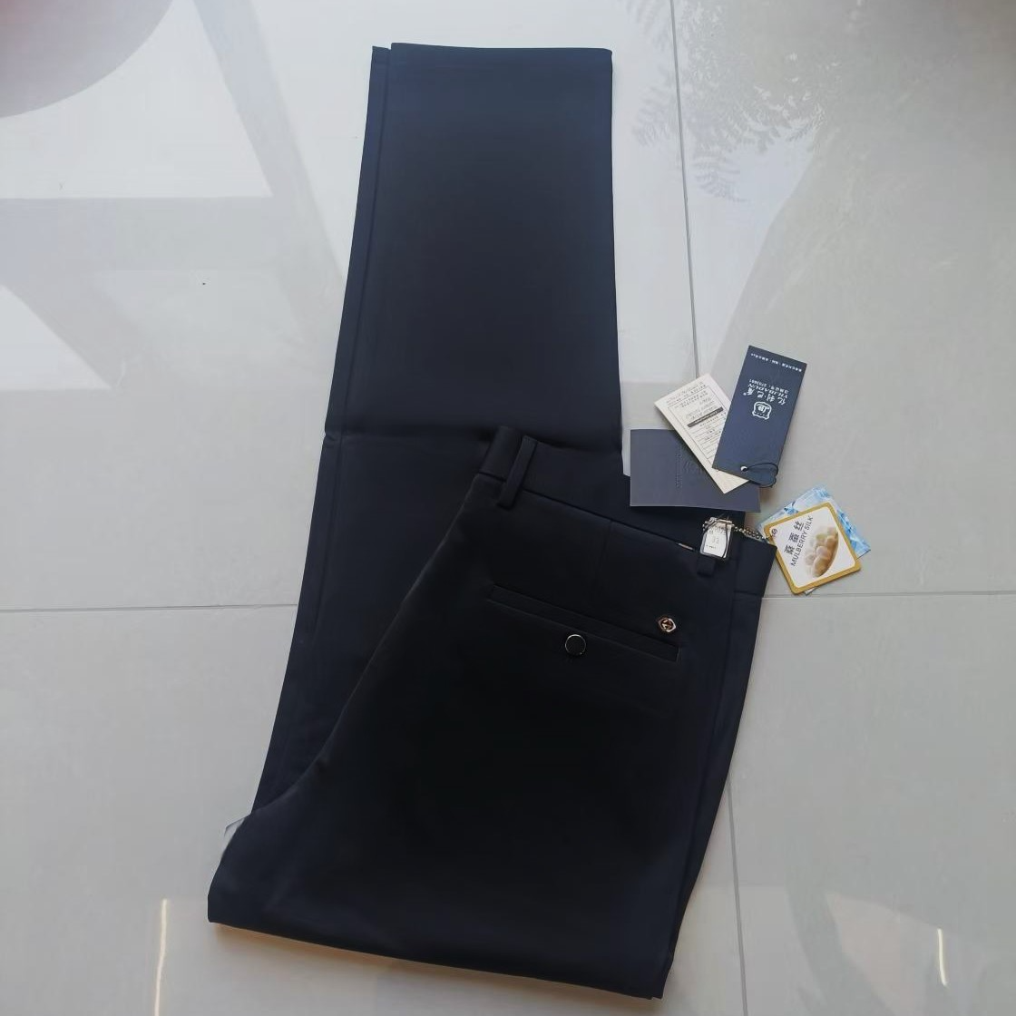 【6902】男士商务直筒休闲裤百搭经典小黑裤