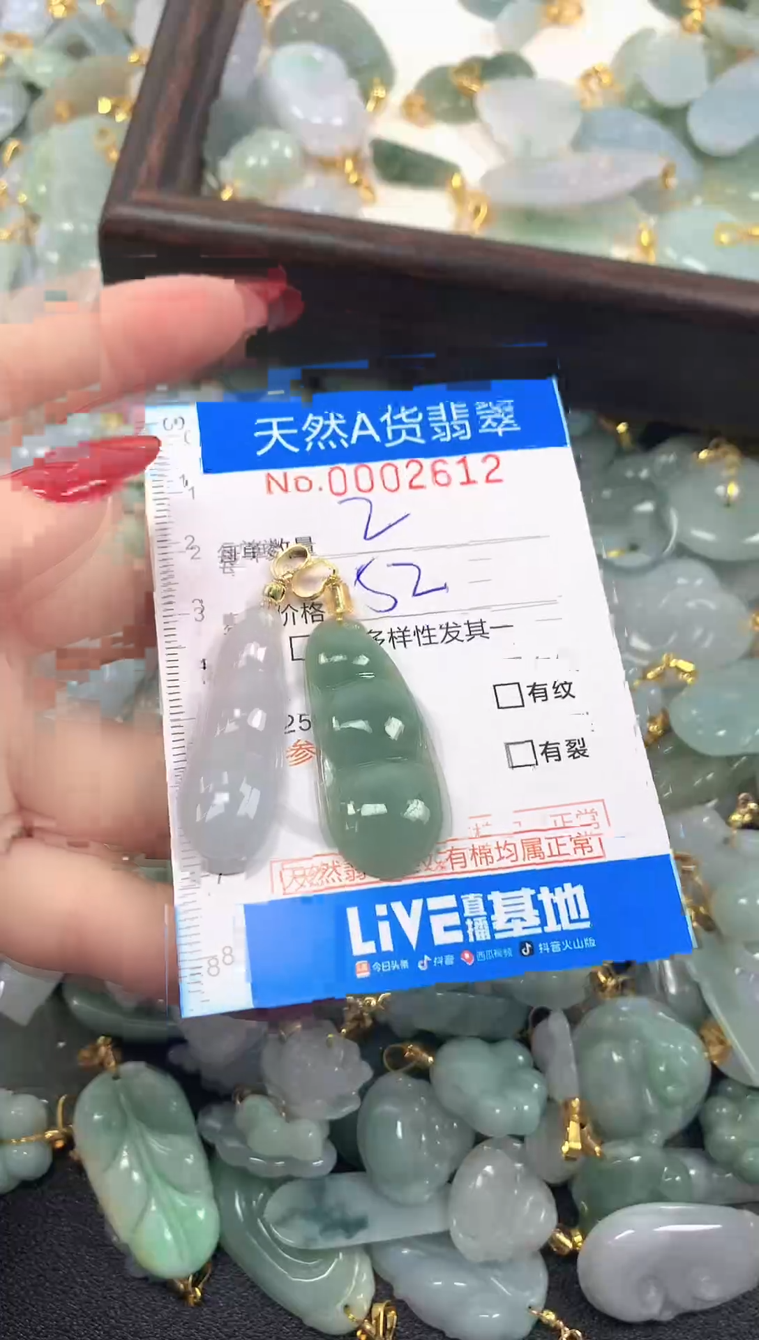颈饰未镶嵌翡翠以**恩净货挂件-2612