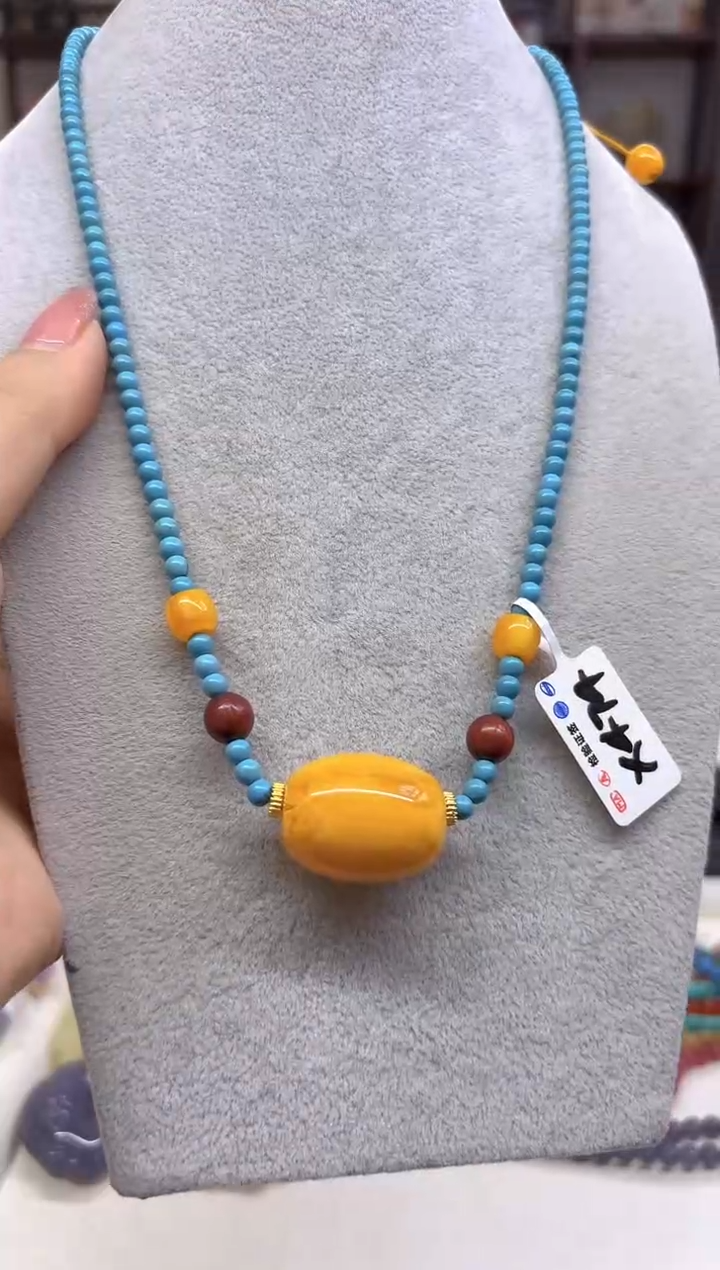 【闪购商品】蜜蜡颈饰未镶嵌DIY款X474