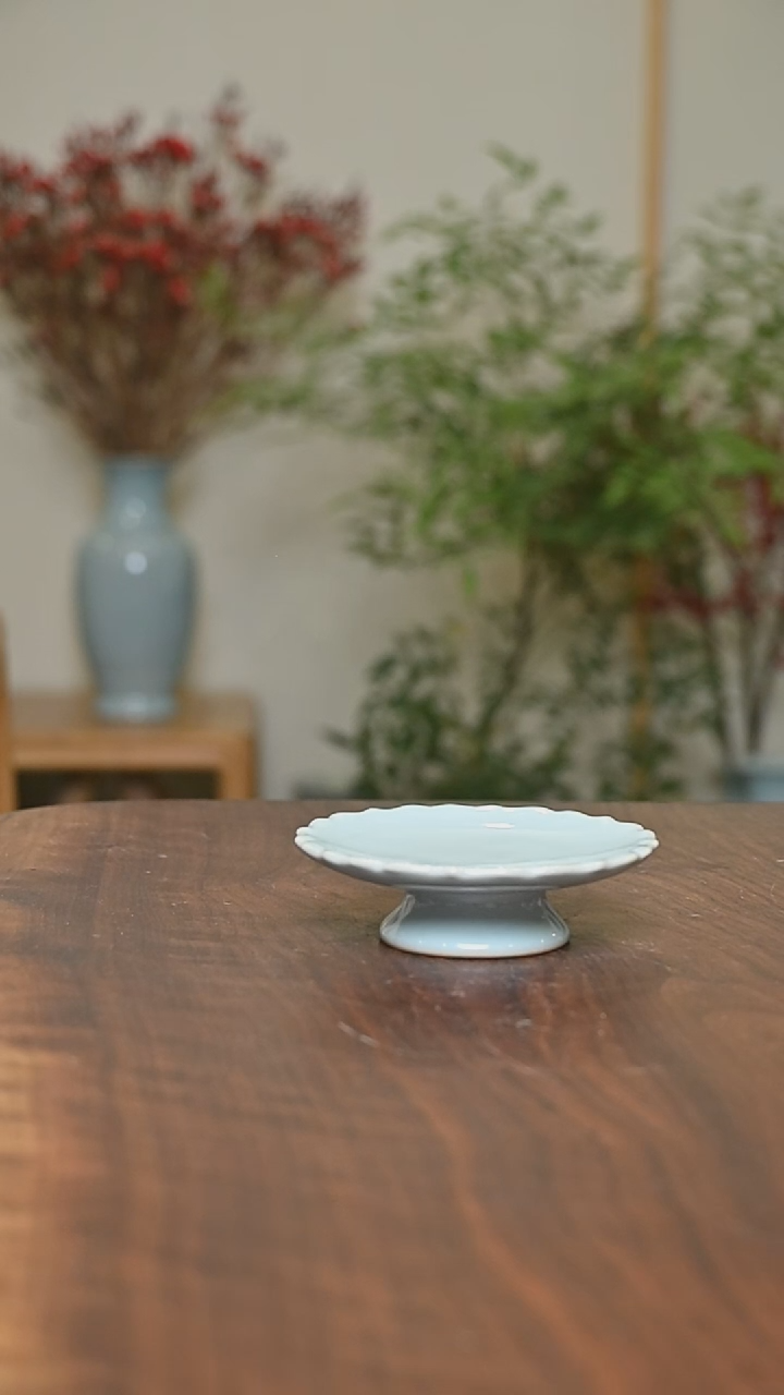 【闪购商品】其他#微瑕天青釉朱家汝窑款盖置