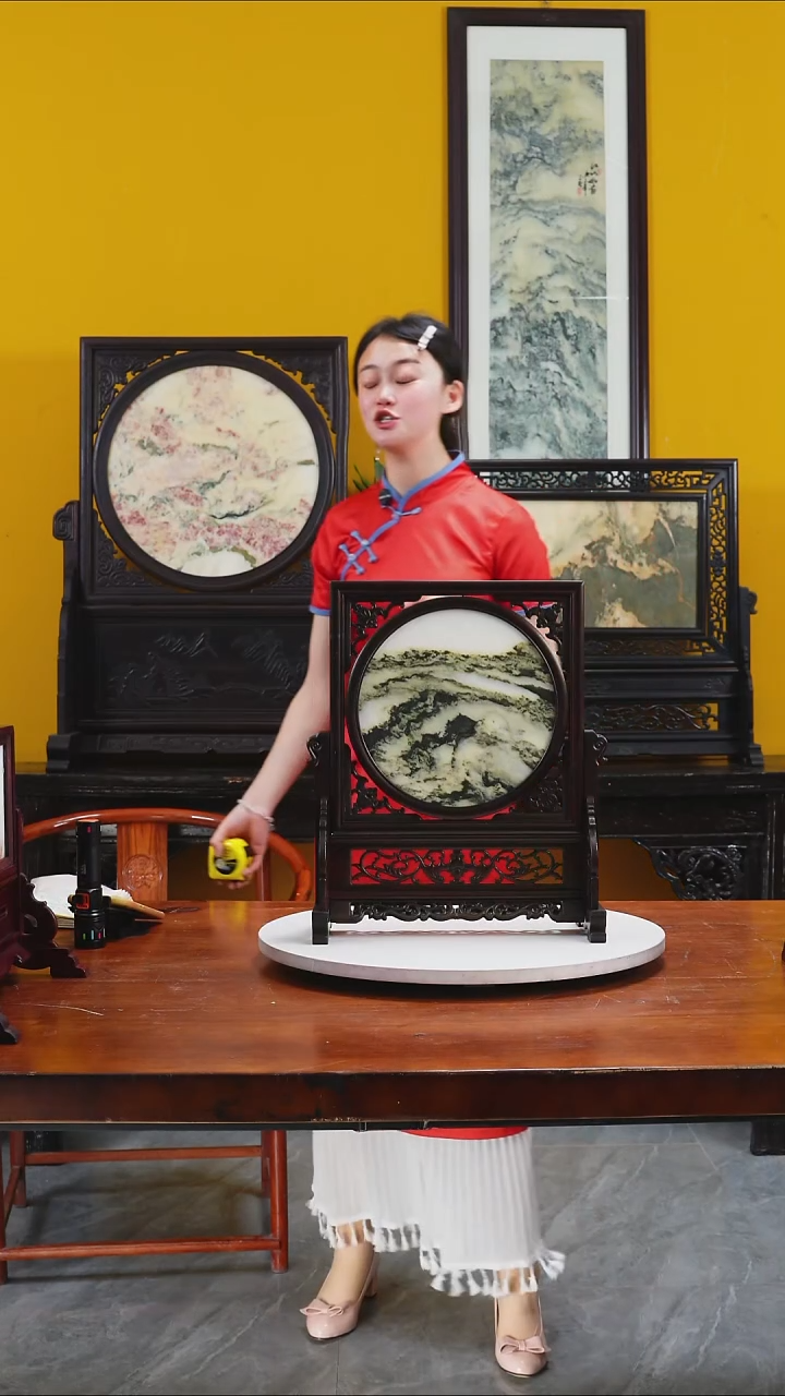 石材天然大理石画摆件