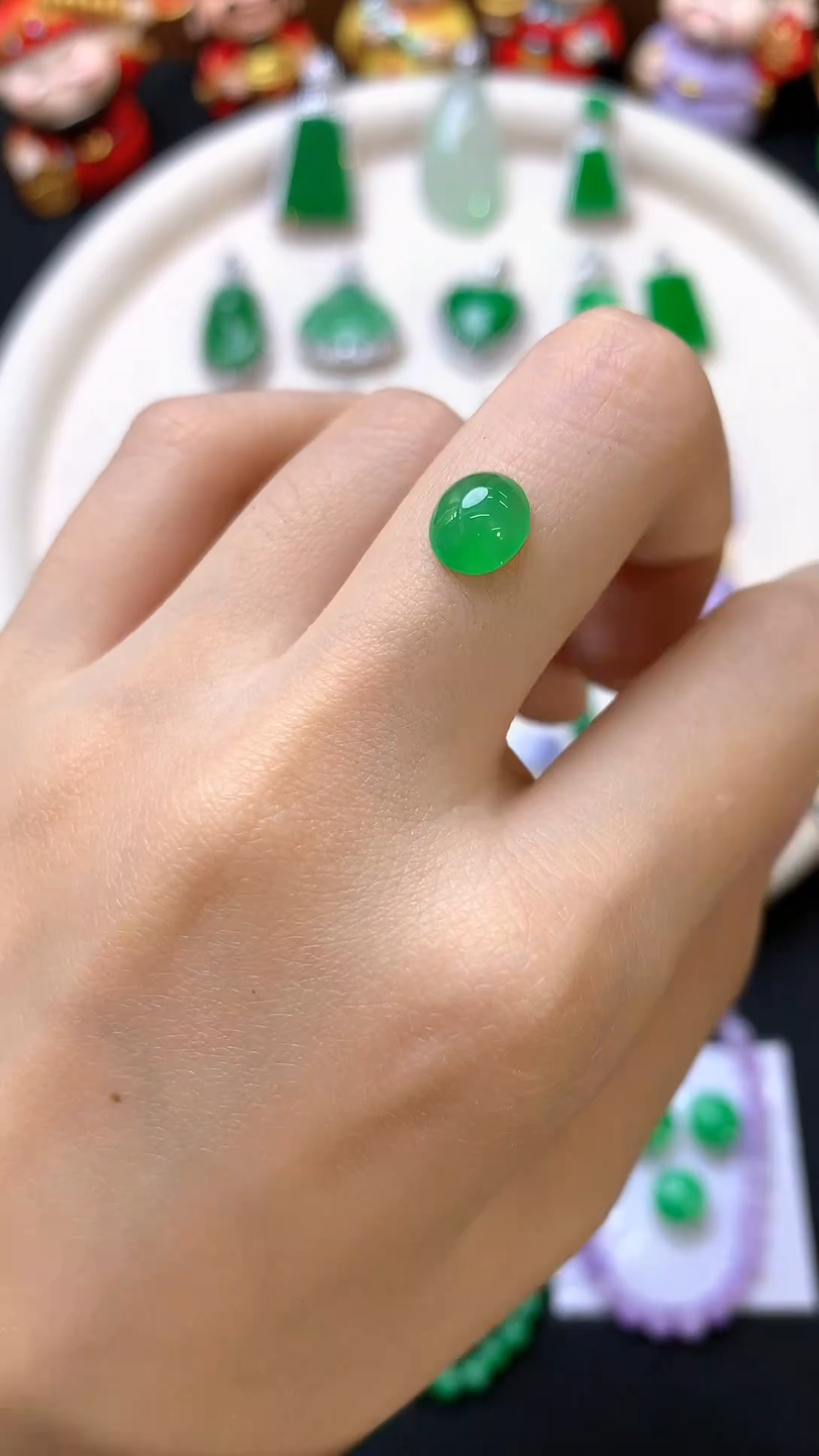 定制翡翠未镶嵌裸石（镶嵌定制）