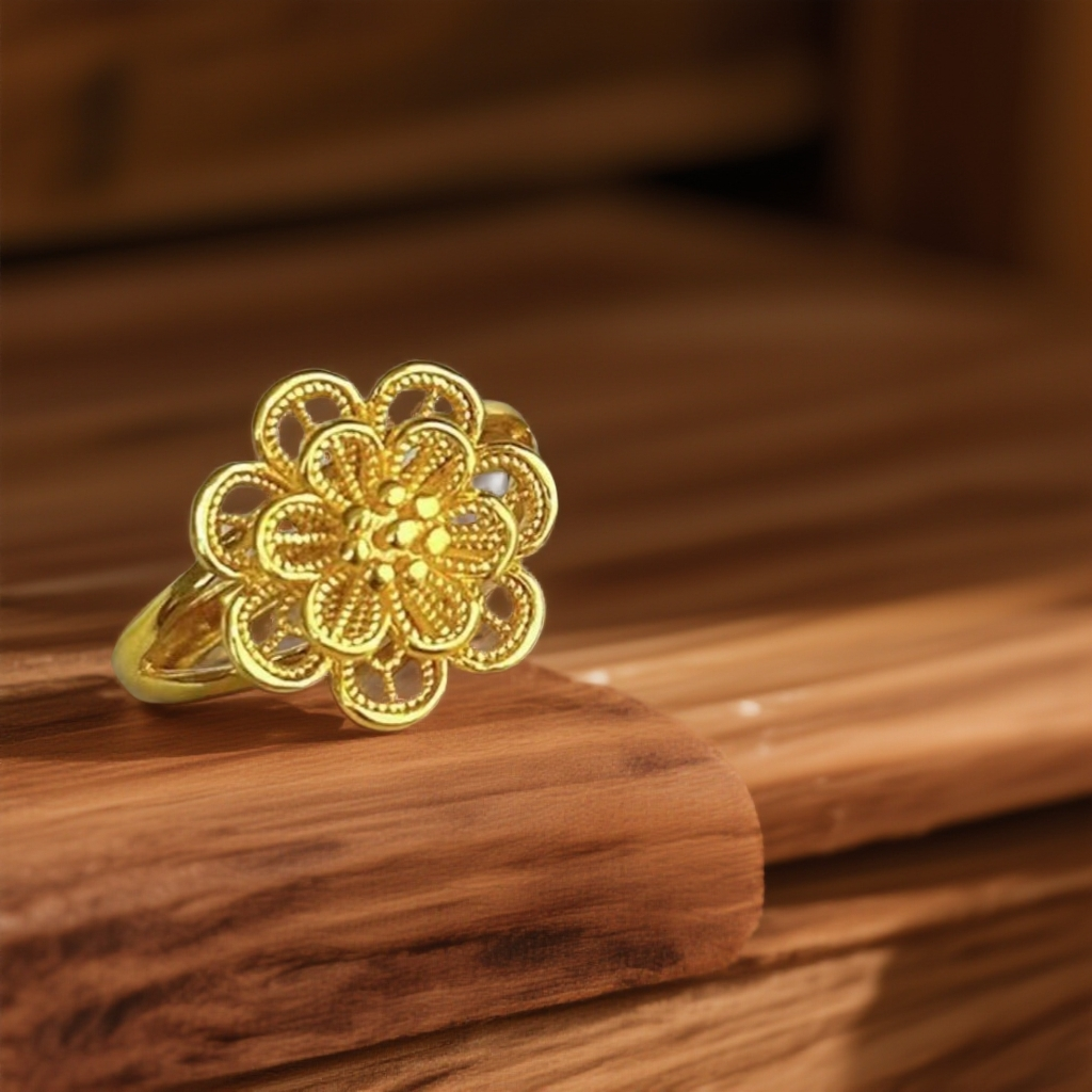  【李老板】时尚花开富贵多层大花合金戒指