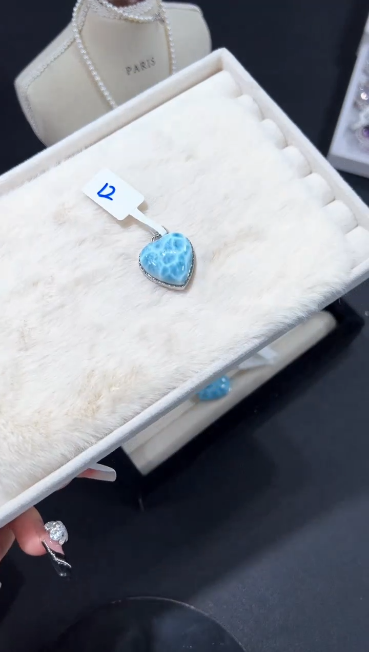 银S925镶嵌针钠钙石（海纹石）吊坠(不含链)59f多样性发其一【1个】