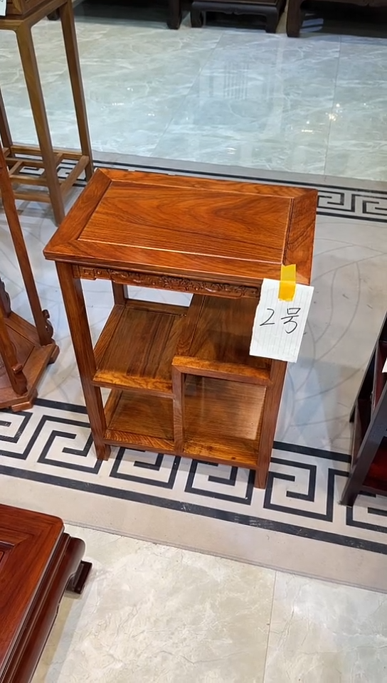 【闪购商品】花梨木类成套家具刺猬紫檀置物架45*30*65