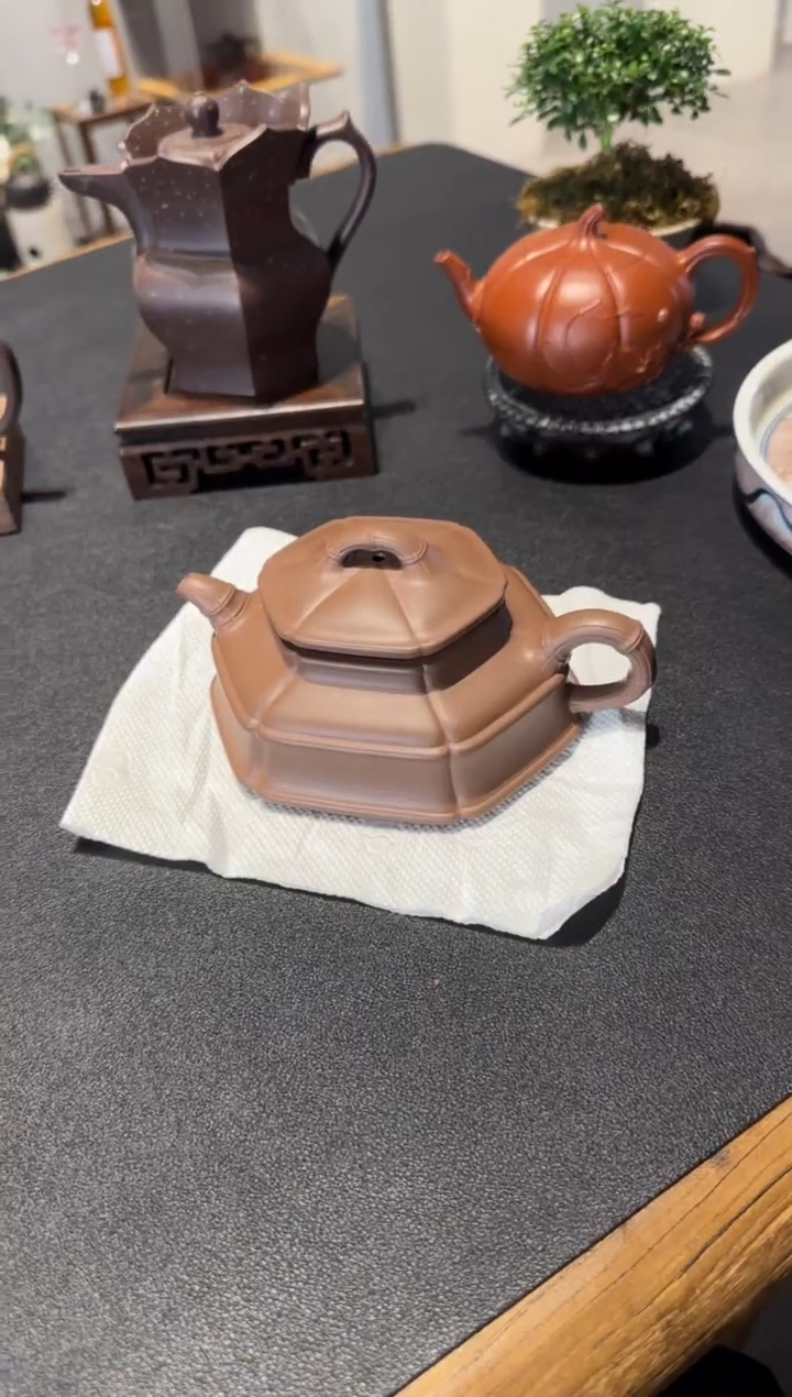 茶壶紫砂江**者六方竹 定制【预】