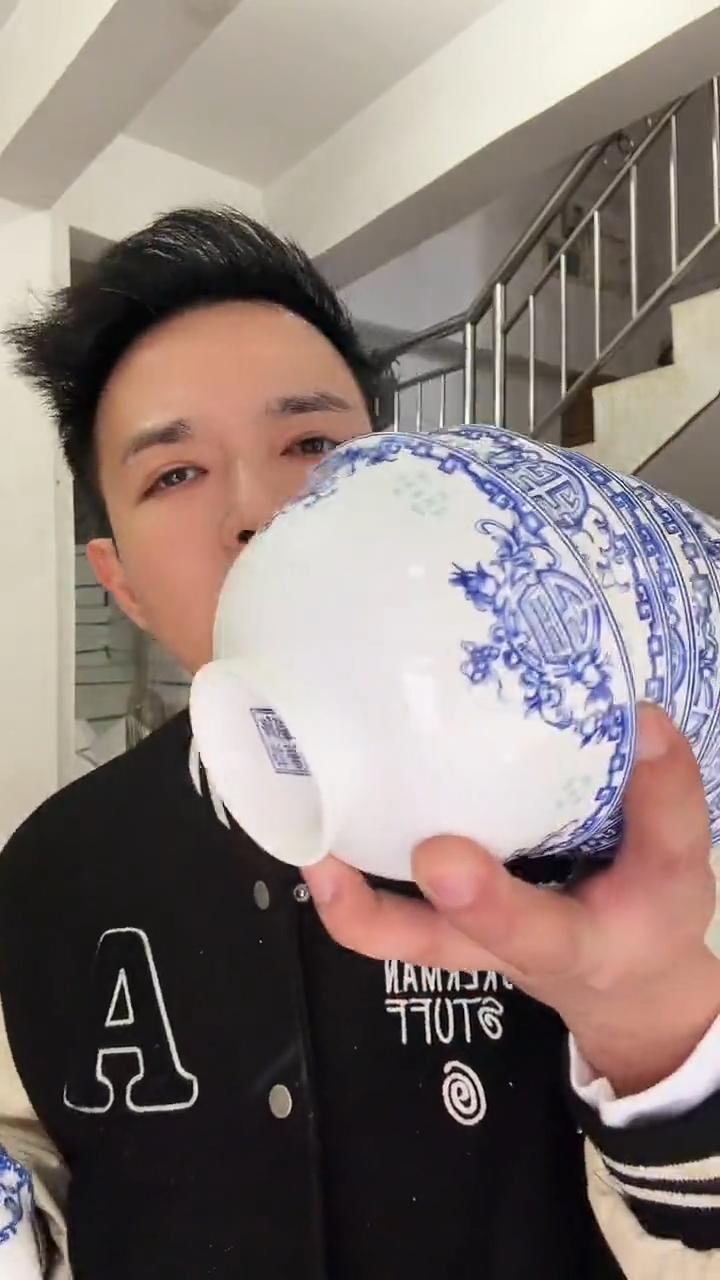 陶瓷青花饭碗7个装