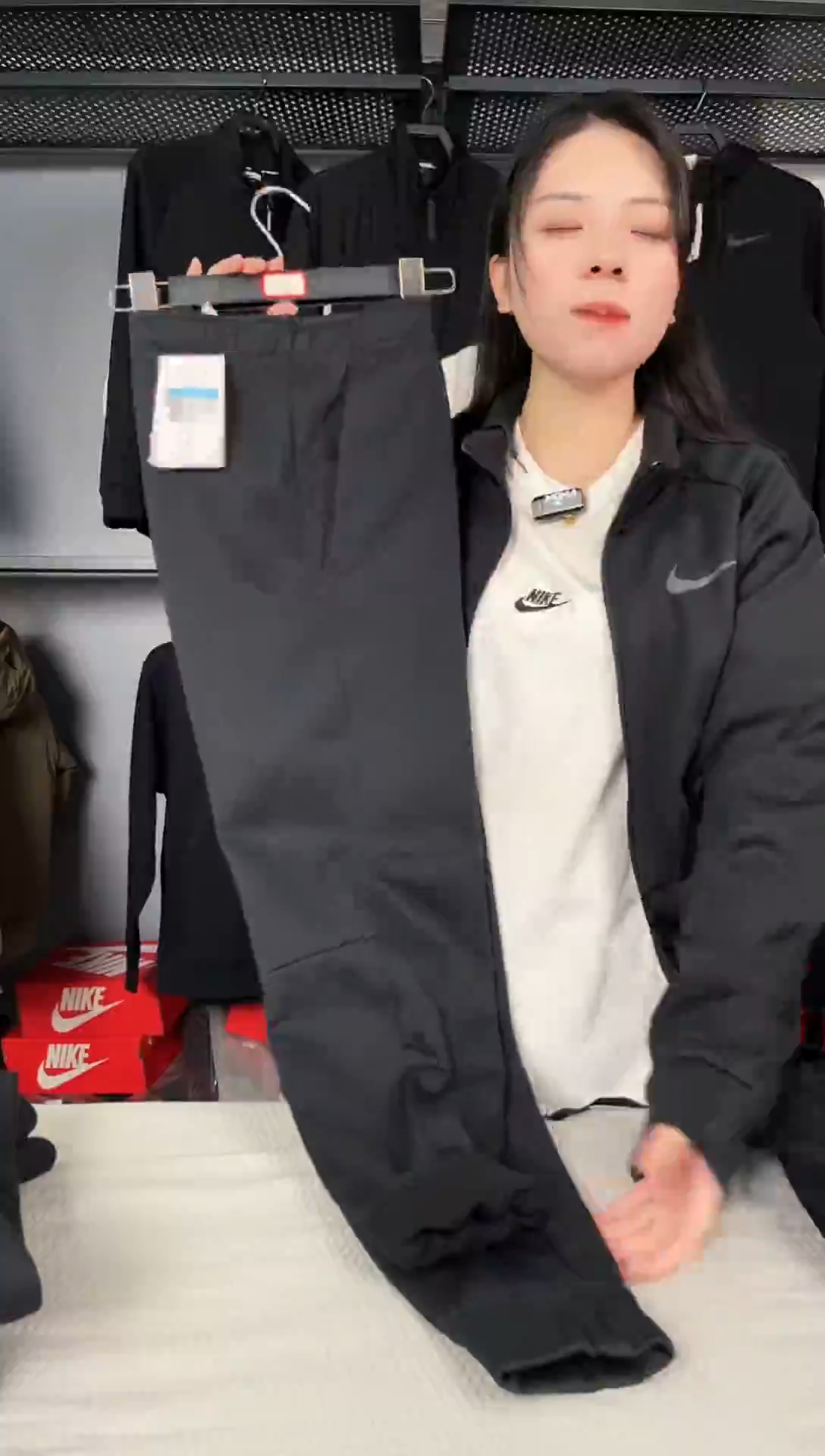 932255黑标薄绒束脚裤 2XL码170-200斤