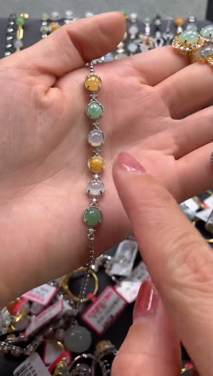 【闪购商品】翡翠戒指银S925镶嵌222222     9
