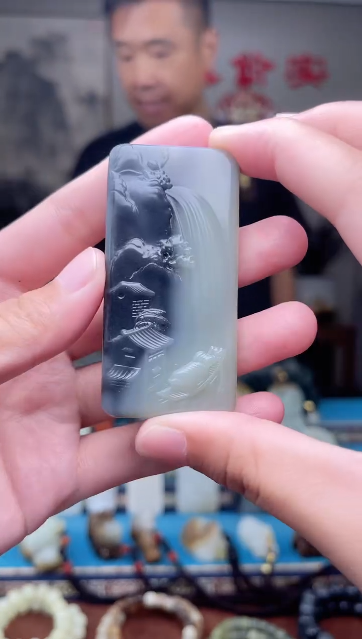 和田玉未镶嵌挂件1