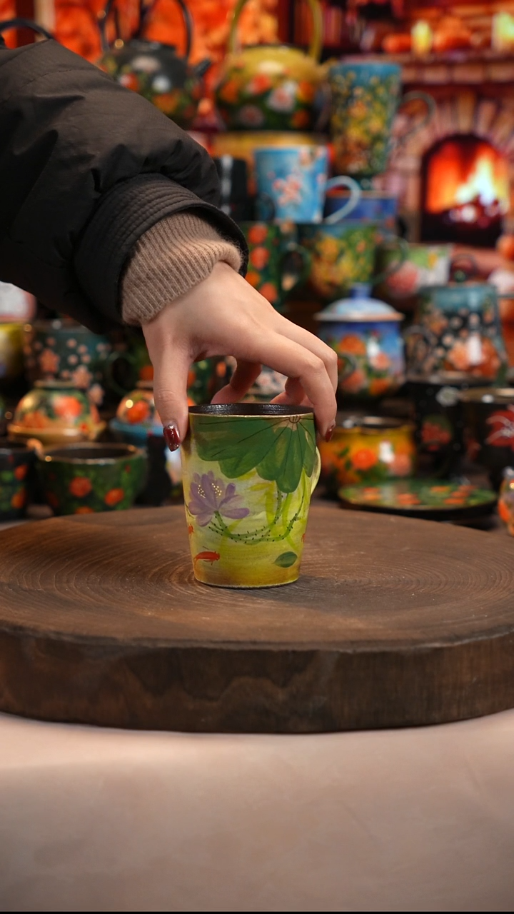 油画  釉下彩   杯子 