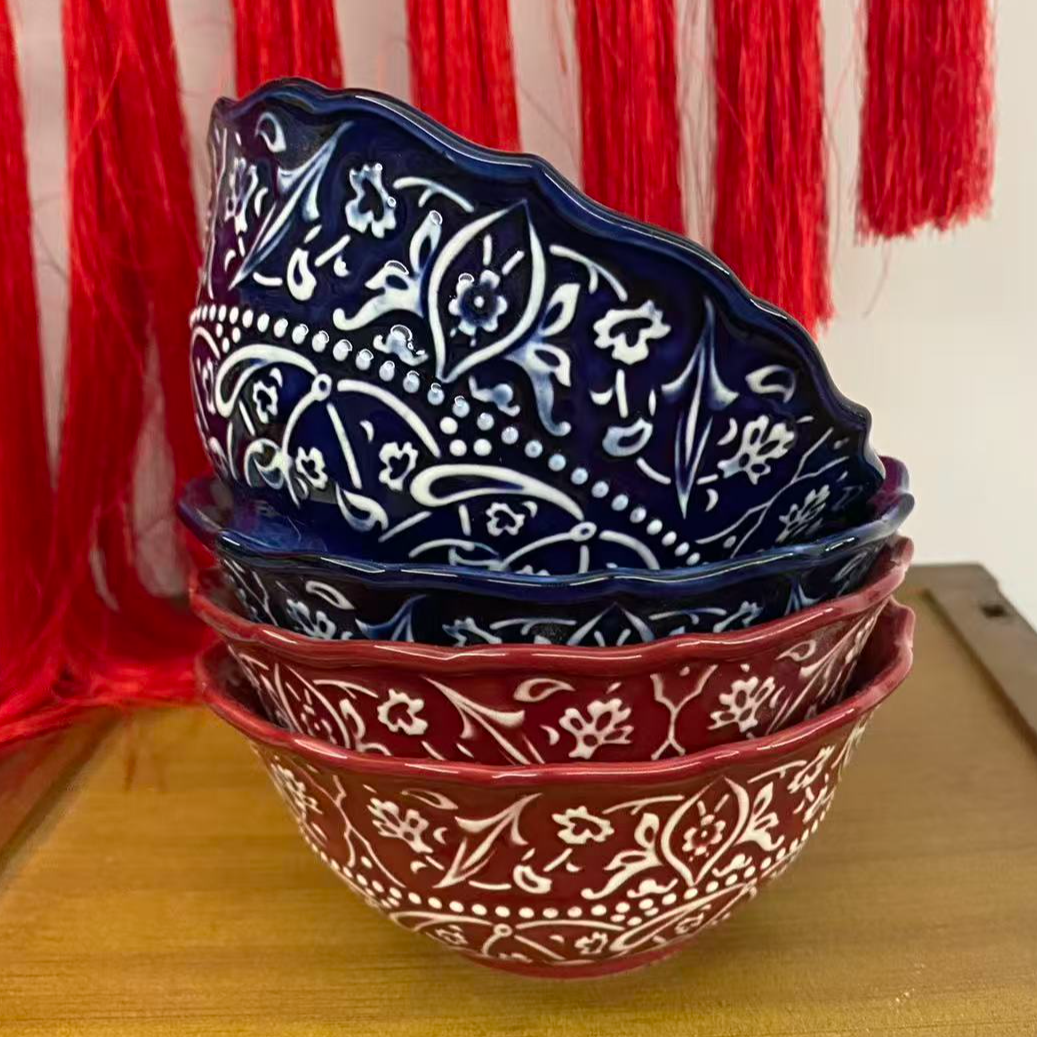 法式浮雕复古西餐盘子碗