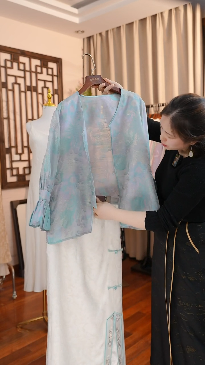 【闪购商品】刺绣苏绣非遗服饰一物一件人鱼姬上衣