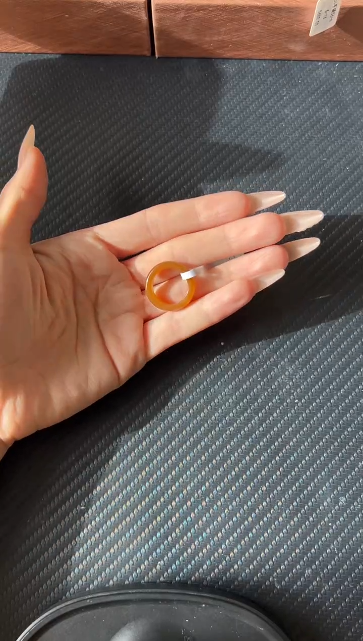 未镶嵌戒圈和田玉若羌微色差戒圈16J