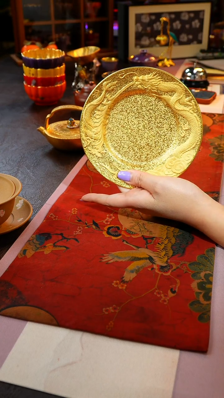 茶杯紫砂【宜景窑系列】松石蓝壶承