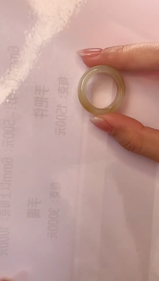 【闪购商品】和田玉戒指银S925镶嵌戒圈内尺寸约19mm
