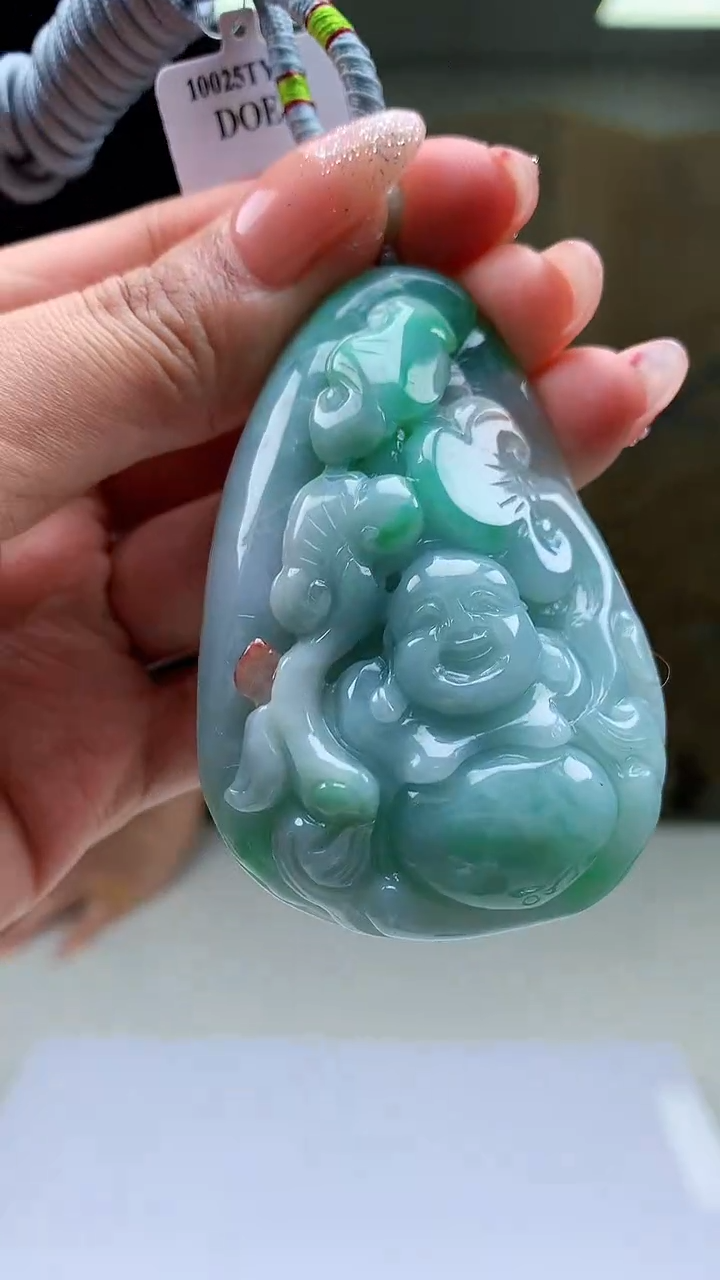 【闪购商品】定制翡翠未镶嵌4829MM-毛货挂件87