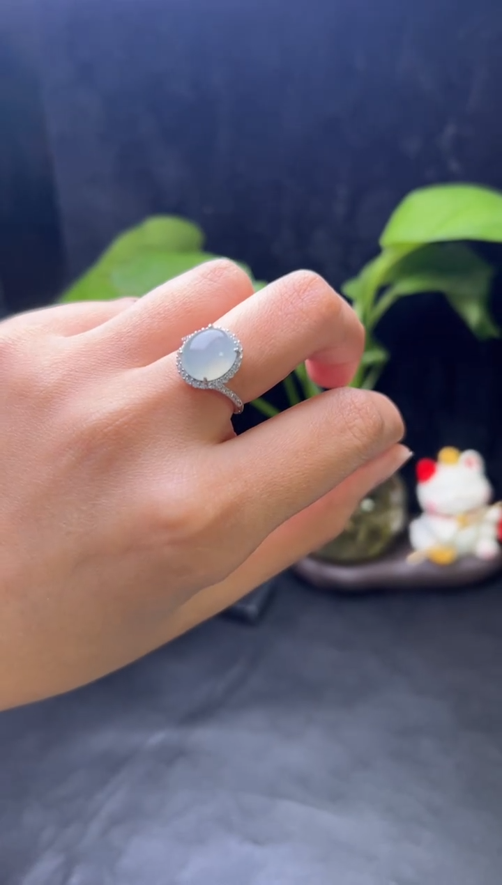 【闪购商品】翡翠戒指银S925镶嵌W506-01多样性发一件