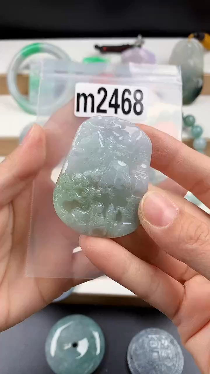 颈饰未镶嵌翡翠天然翡翠吊坠挂件