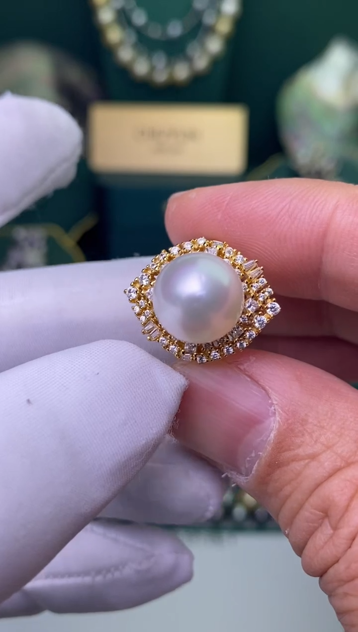 【闪购商品】海水珍珠戒指银S925镶嵌1