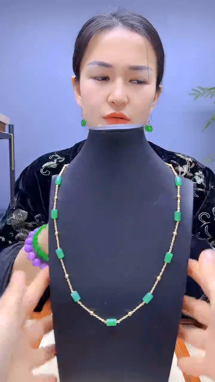 【闪购商品】翡翠颈饰14K金镶嵌颈饰