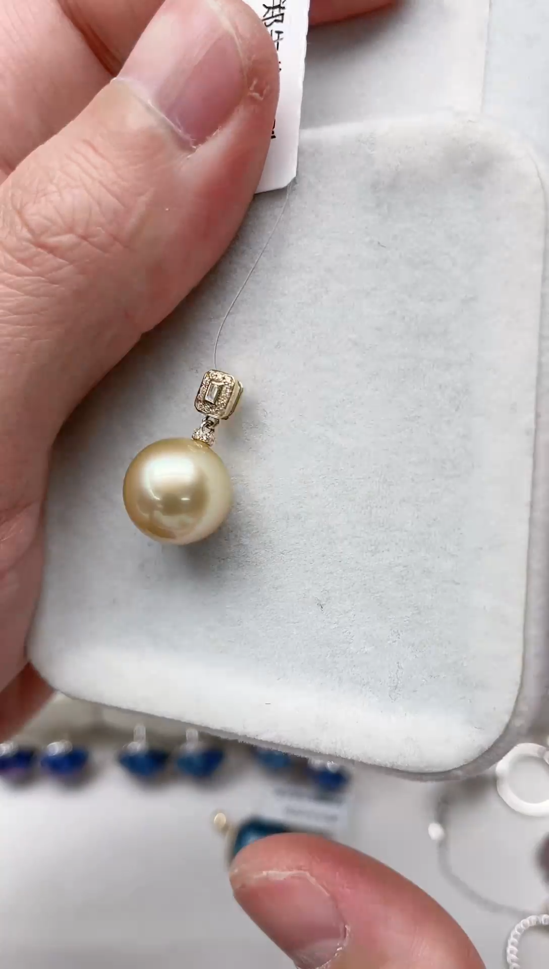 【闪购商品】海水珍珠吊坠(不含链)18K金镶嵌吊坠