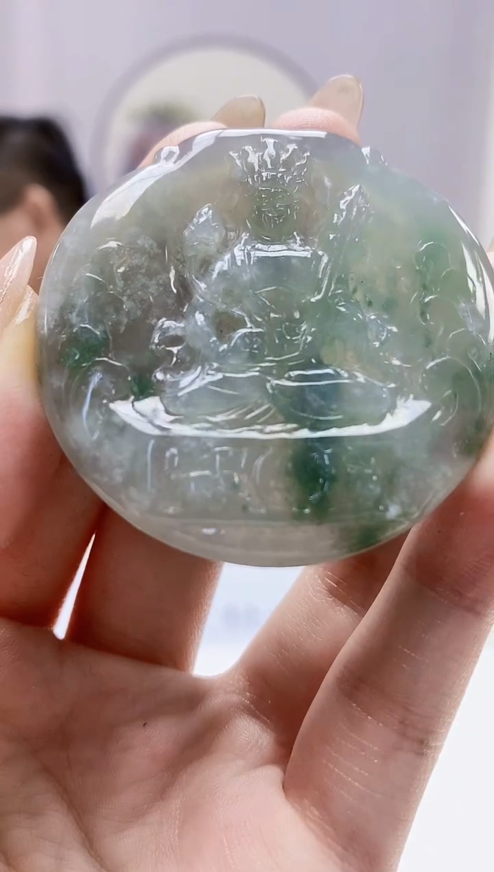 定制翡翠未镶嵌5153jw-毛货挂件50