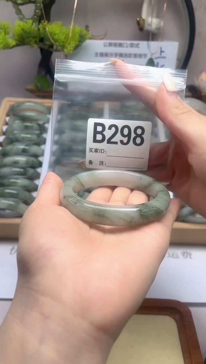 【闪购商品】石英质玉（天山翠）手镯未镶嵌b298