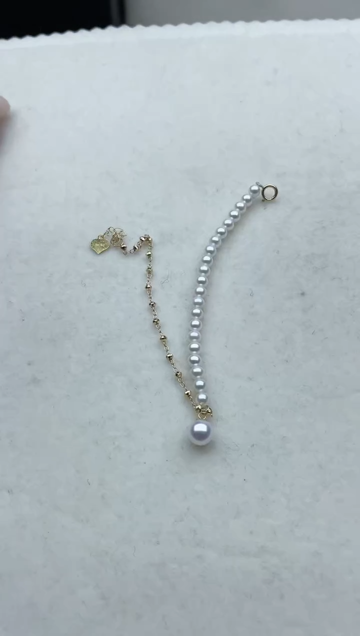 【闪购商品】淡水珍珠手链18K金镶嵌Y72