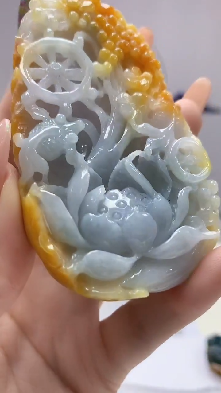 【闪购商品】定制翡翠未镶嵌4688DD-毛货挂件196