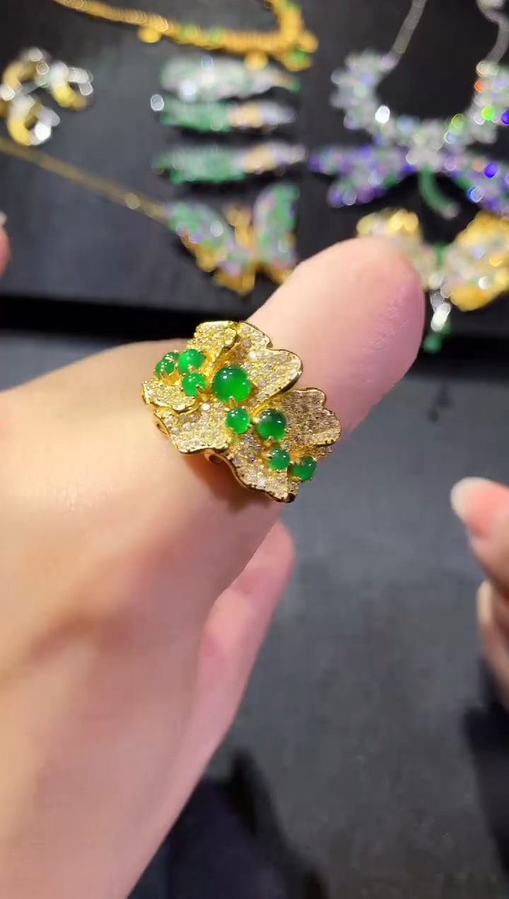 【闪购商品】翡翠戒指银S925镶嵌129戒指