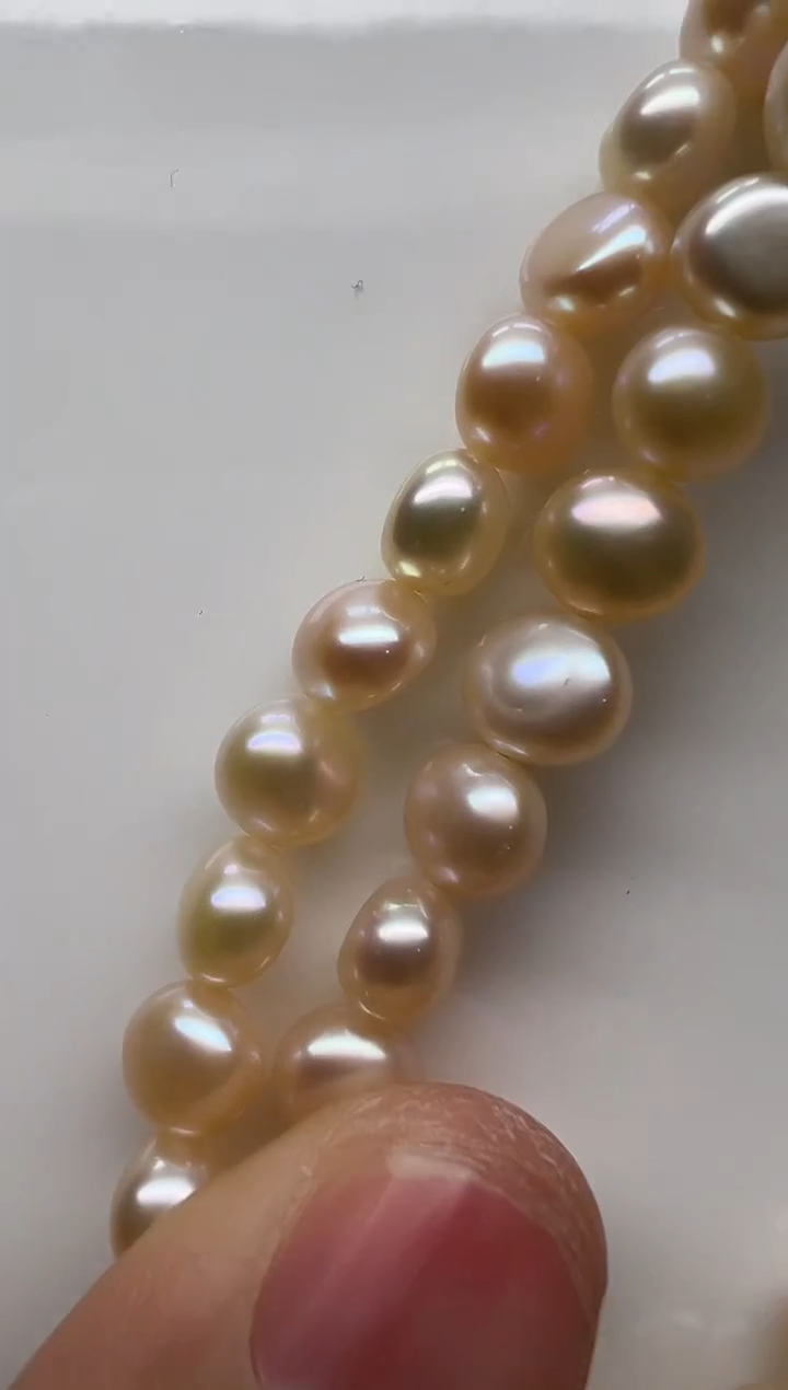 项链未镶嵌淡水珍珠粉色巴洛克6-7mm