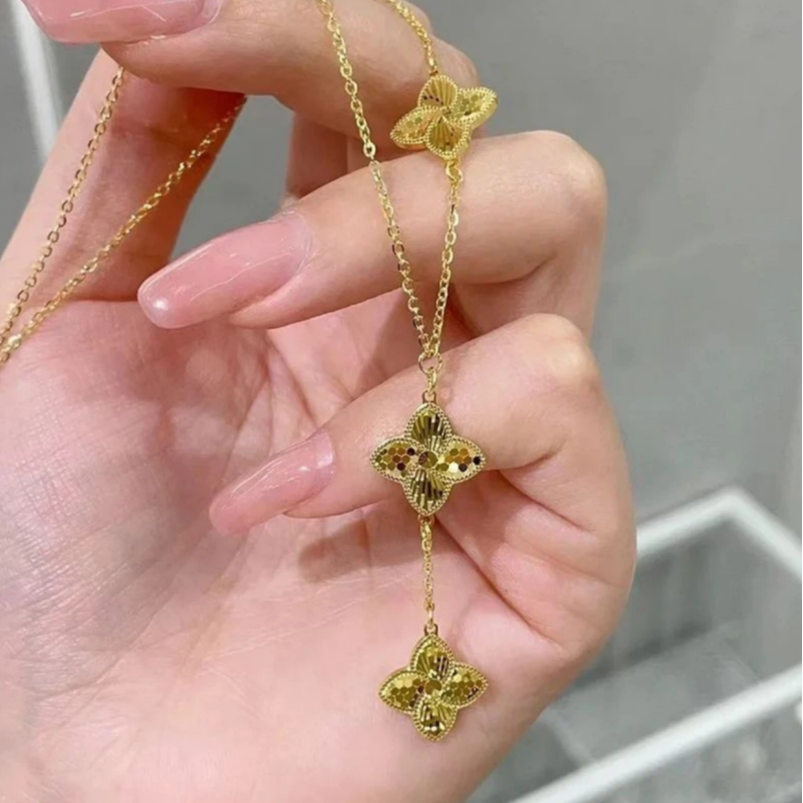 合金项链 合金材质【四叶草项链】气质轻奢时尚百搭精致小众简约