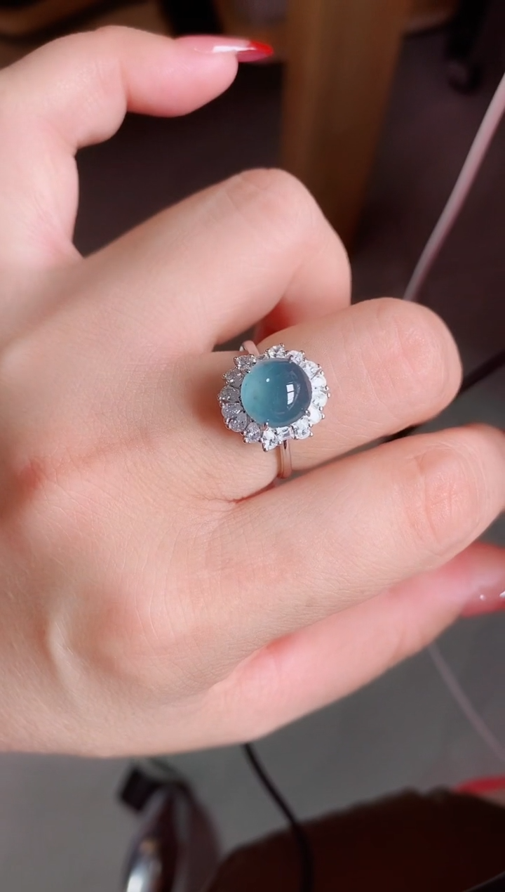 【闪购商品】翡翠戒指银S925镶嵌32321