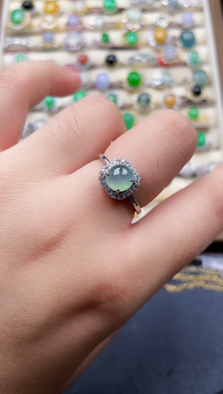 银S925镶嵌戒指翡翠46