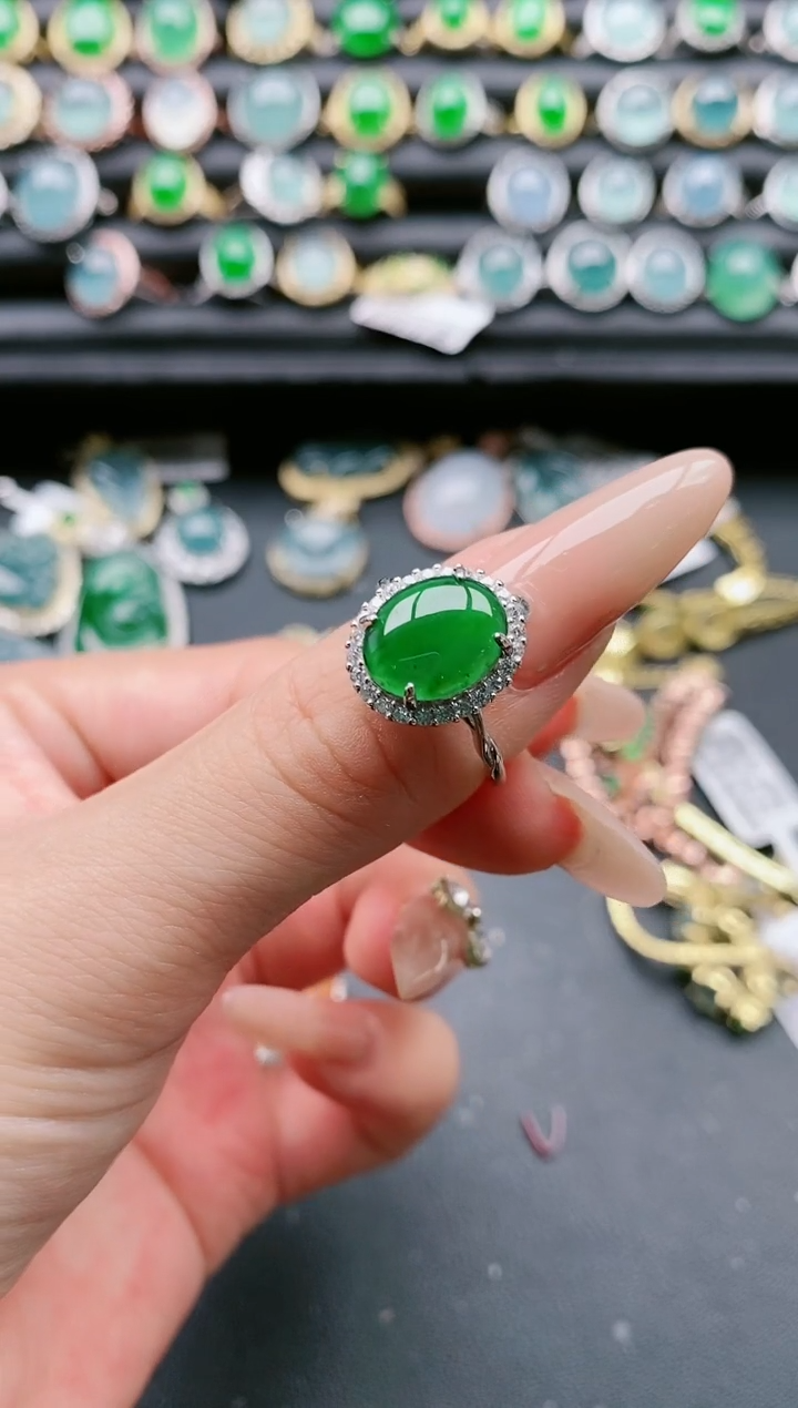 【闪购商品】翡翠戒指银S925镶嵌1111111111