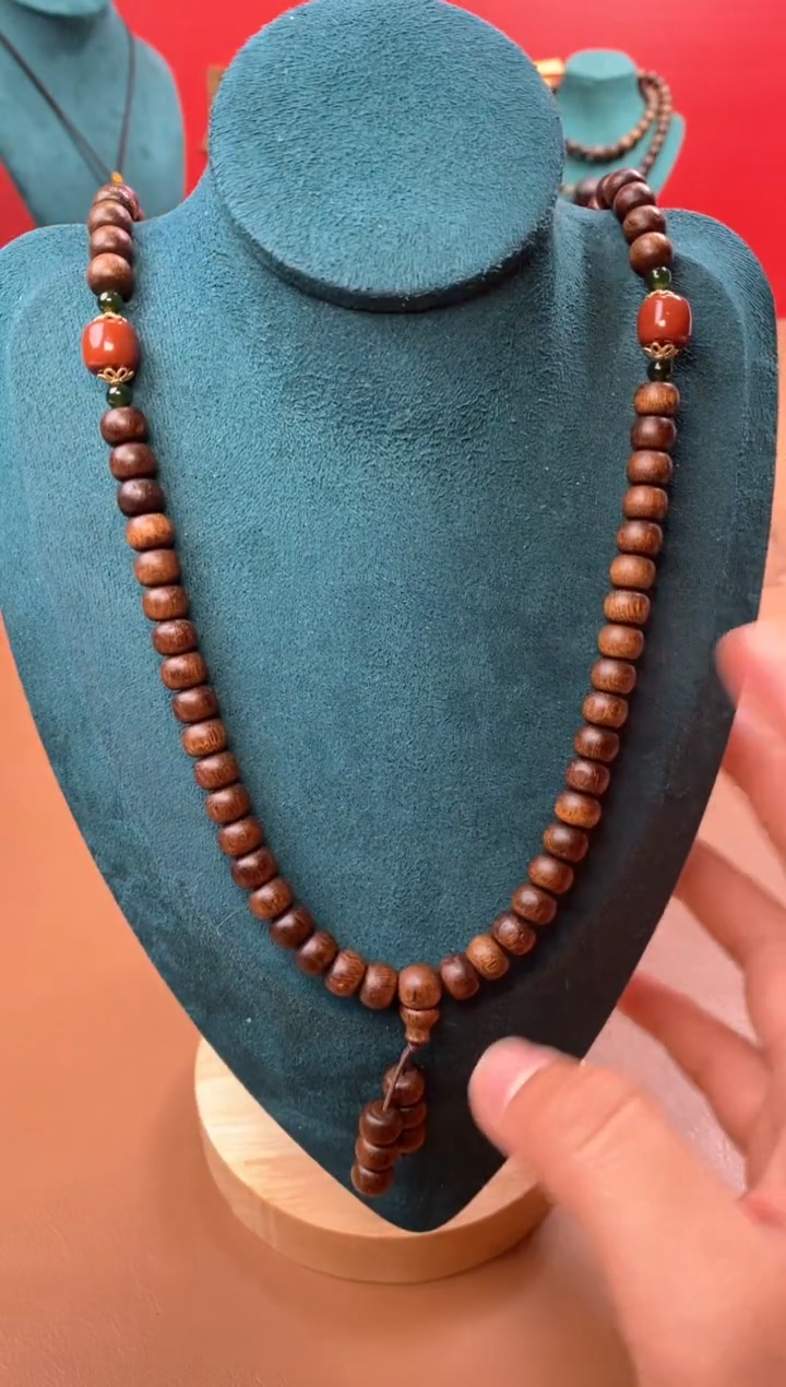 【闪购商品】沉香手串M沉水玉化富森红土6*8*108颗