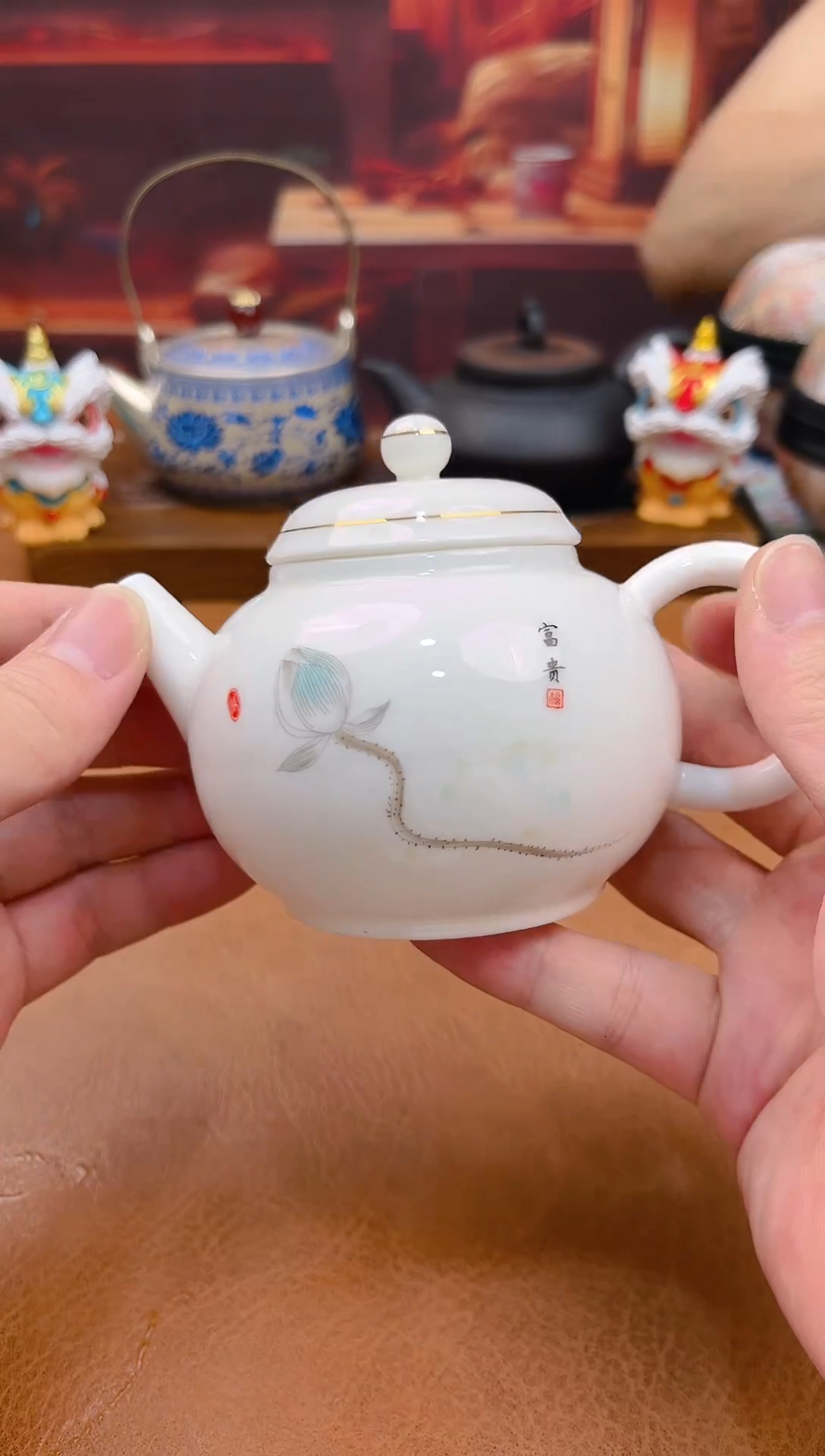 陶瓷茶具摆件旅行套组