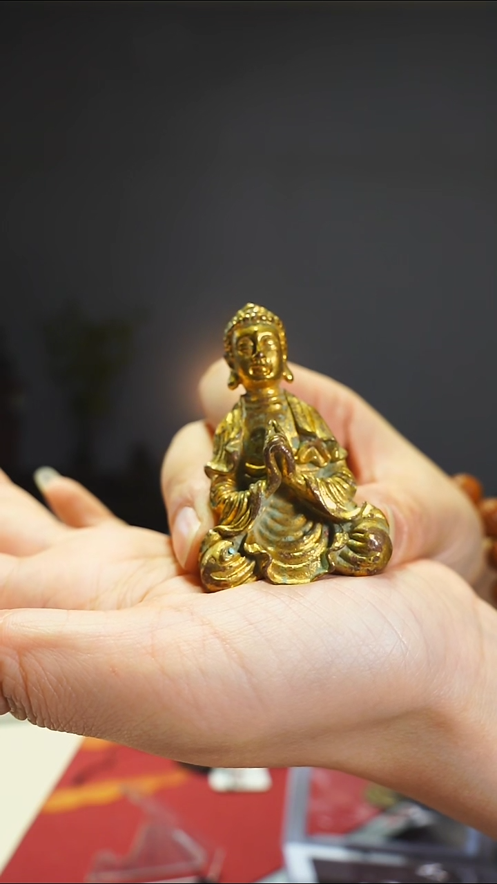 【闪购商品】金属老鎏金佛造像2006