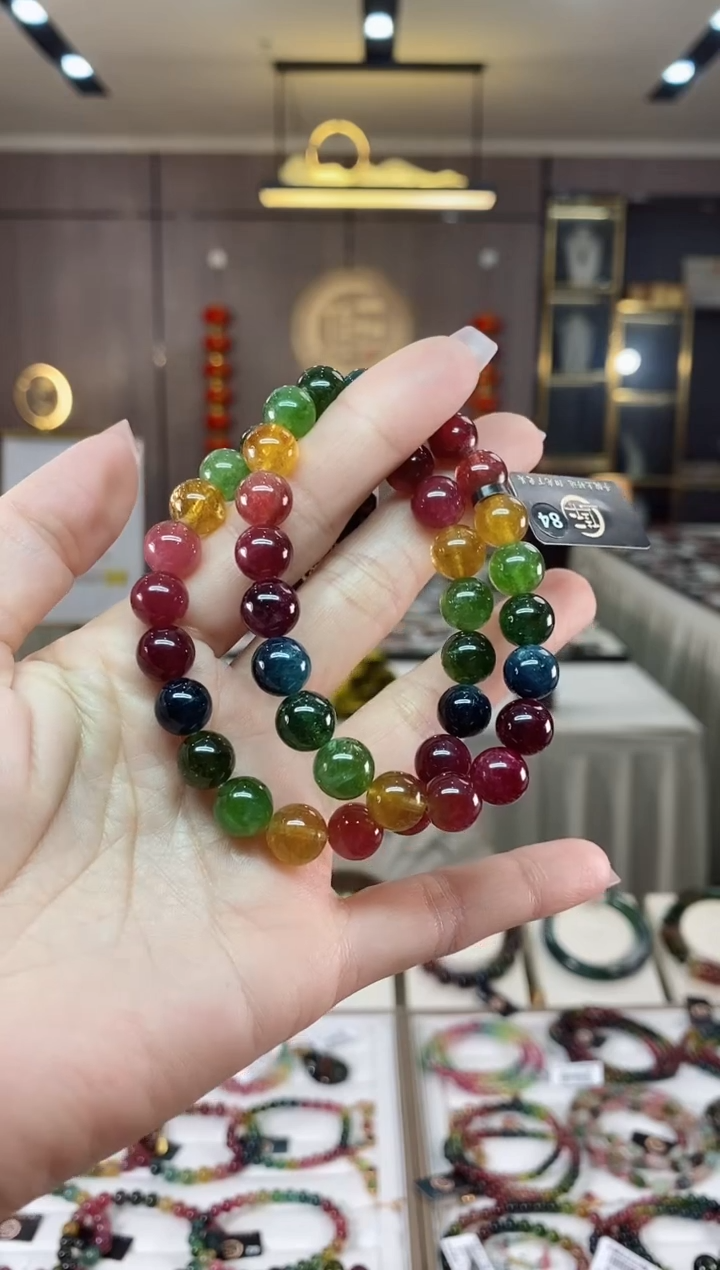 【闪购商品】碧玺单圈手串9mm+未镶嵌（多样性发一条）hon