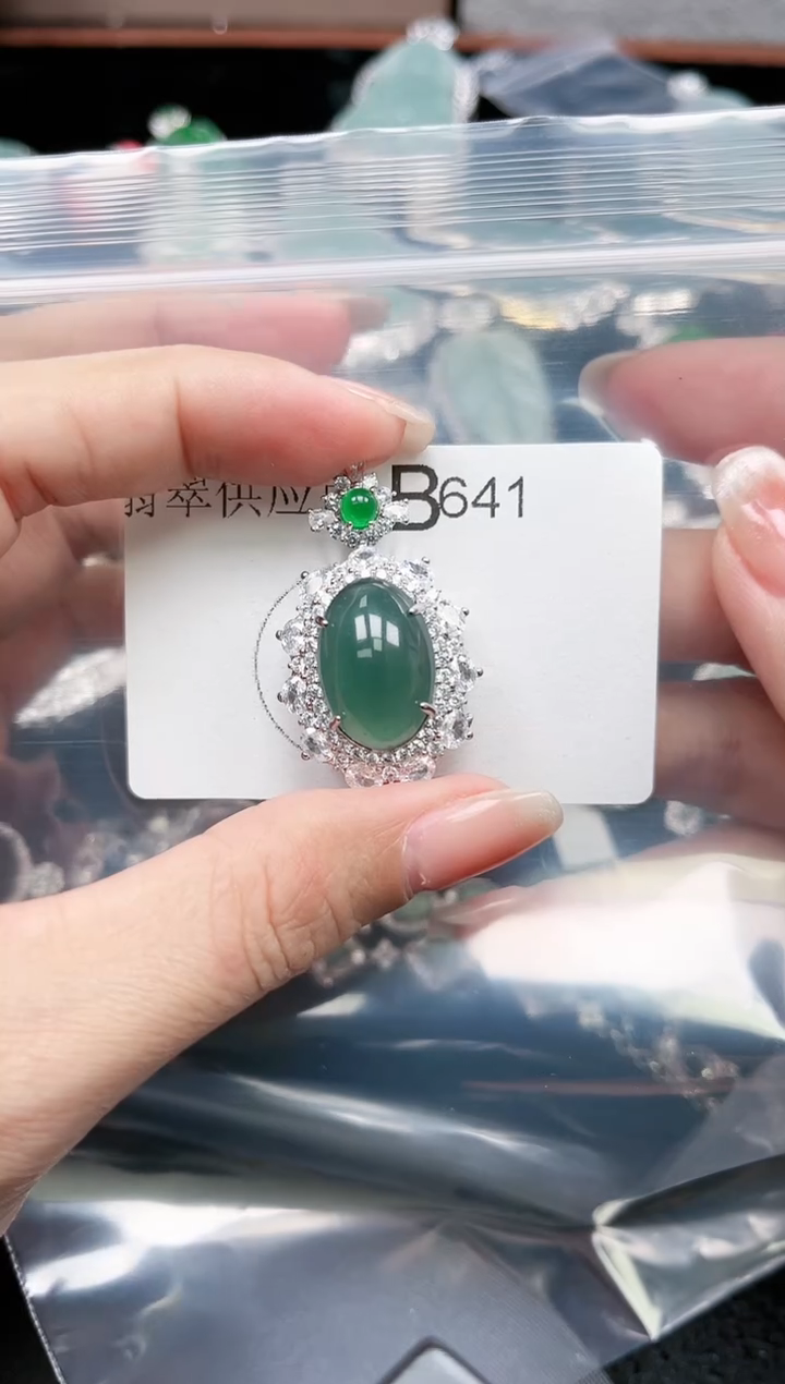 【闪购商品】翡翠颈饰未镶嵌641赠皮绳