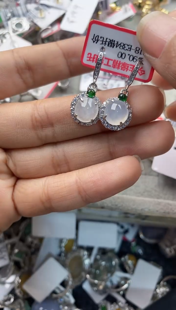 银S925镶嵌戒指翡翠777----3