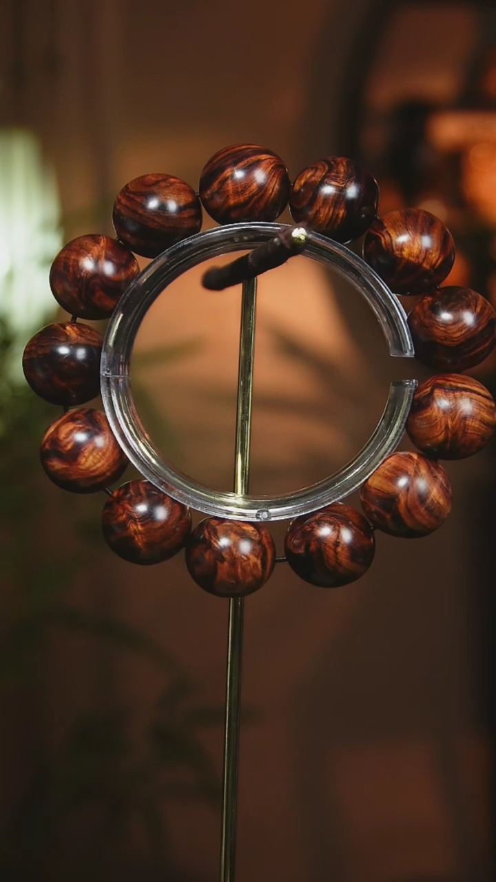 【闪购商品】黄花梨/降香黄檀手串/手链海南黄花梨1.8cm水波纹