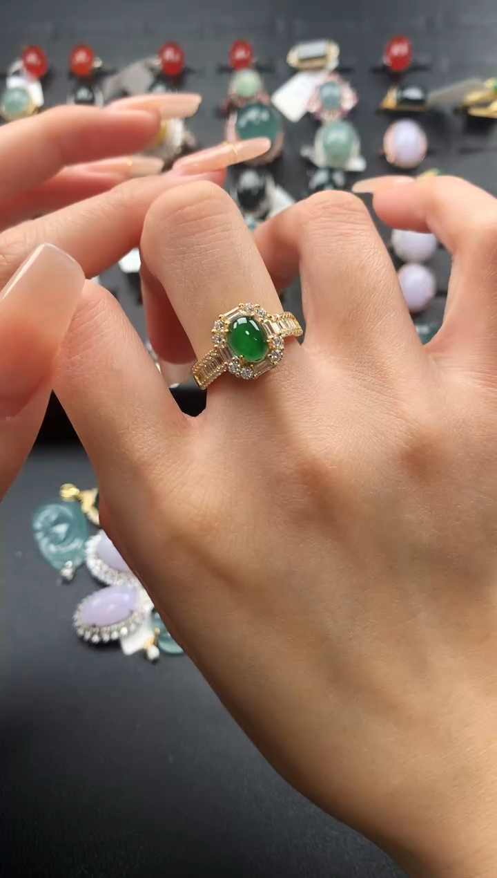 【闪购商品】翡翠戒指未镶嵌54756476547564764