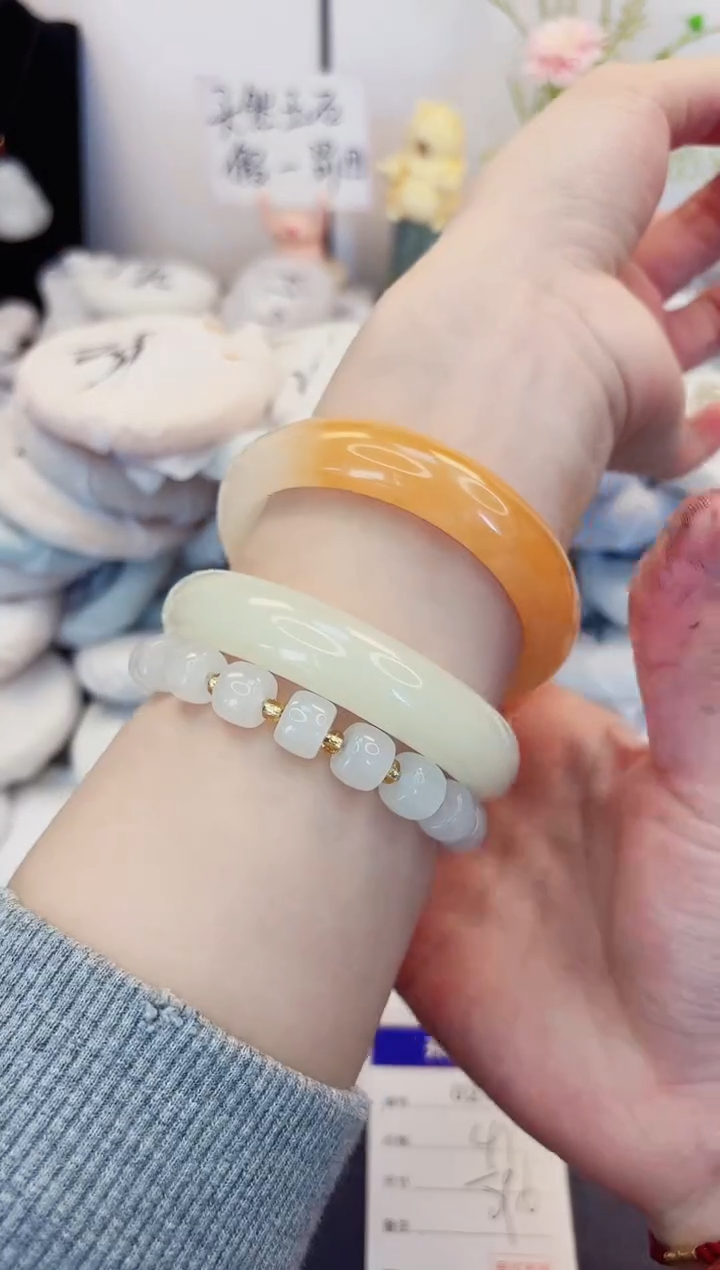 【闪购商品】石英质玉手镯未镶嵌25-财气镯-圈口59