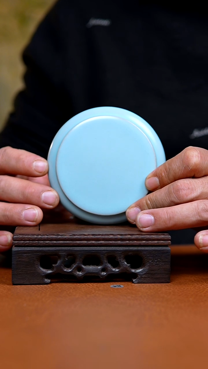 盘仿古天青纯手工杯垫